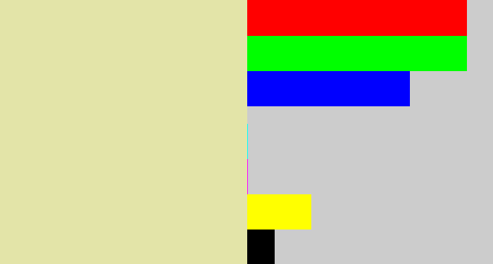 Hex color #e3e4a8 - beige
