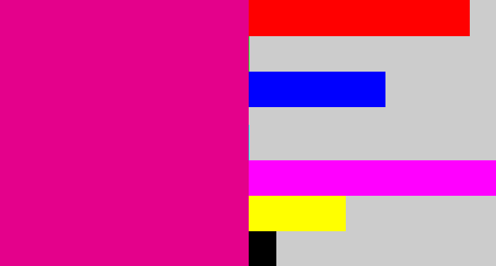 Hex color #e4018b - hot pink