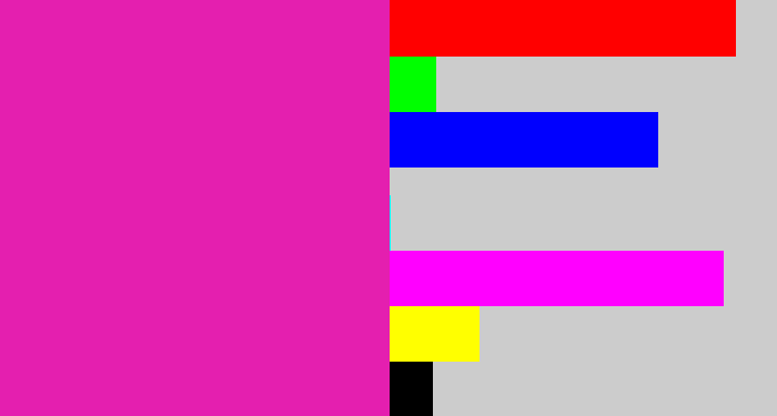 Hex color #e41faf - bright pink