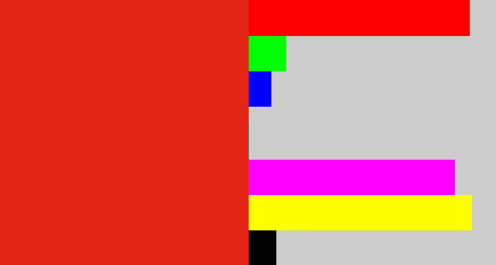 Hex color #e42616 - vermillion