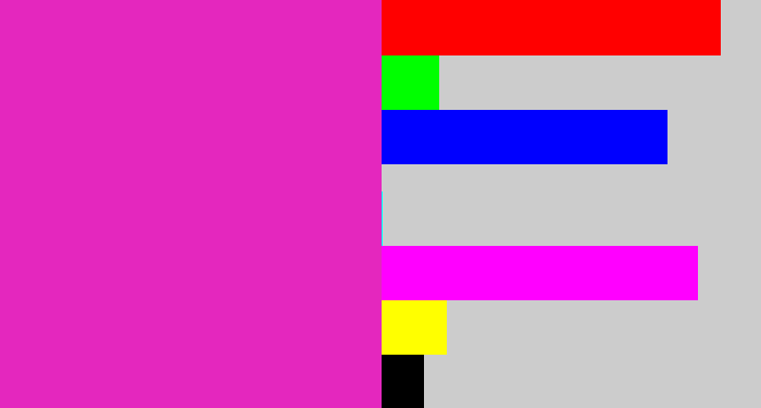 Hex color #e427be - purple/pink