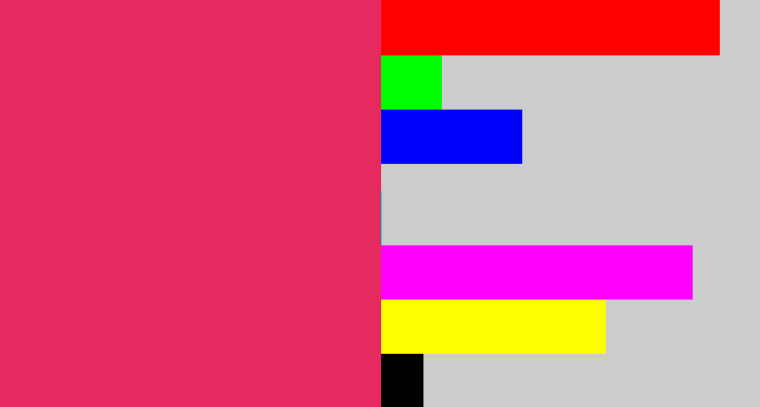 Hex color #e42a5e - red pink