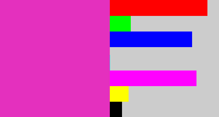 Hex color #e430be - purple pink