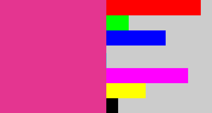 Hex color #e43590 - darkish pink