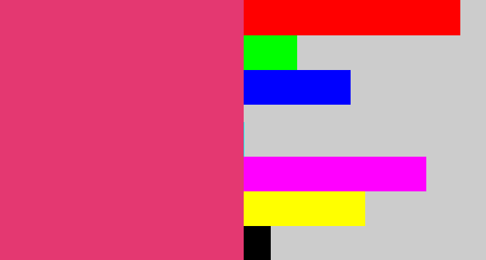Hex color #e43871 - darkish pink