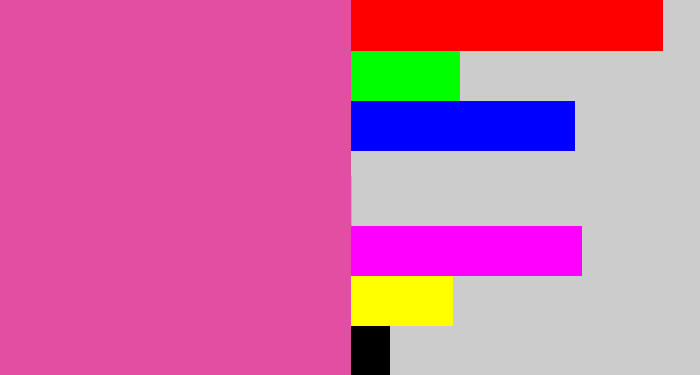Hex color #e44ea2 - medium pink