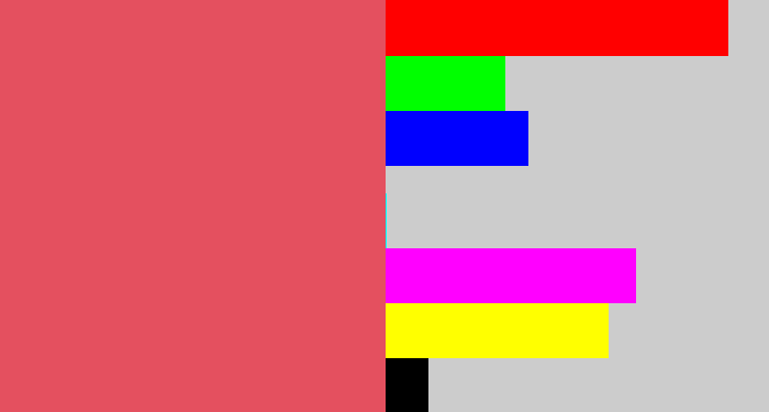 Hex color #e4505f - pastel red