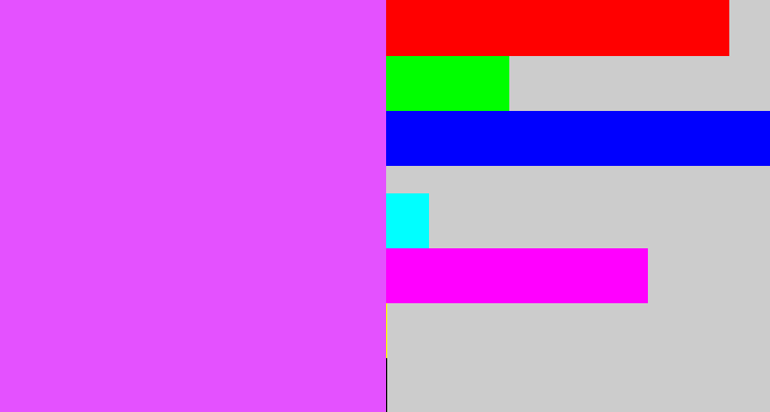 Hex color #e451ff - heliotrope