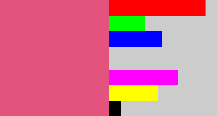 Hex color #e4537e - darkish pink