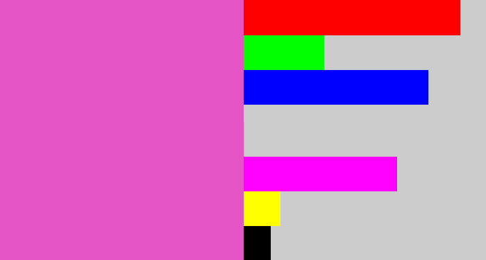 Hex color #e454c2 - purpleish pink