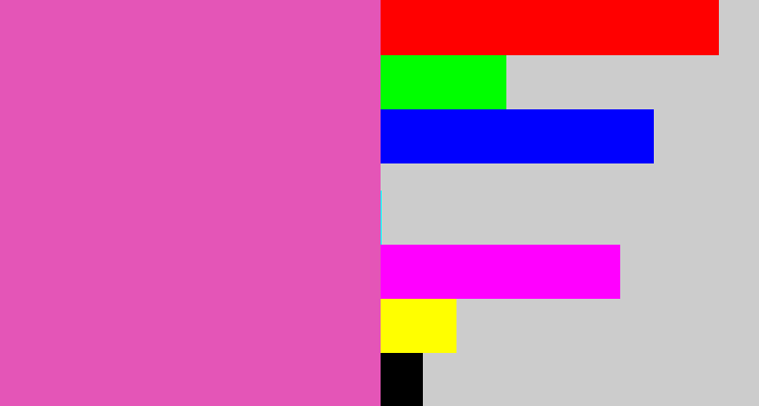 Hex color #e455b7 - purpleish pink