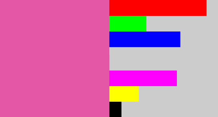 Hex color #e457a7 - pale magenta