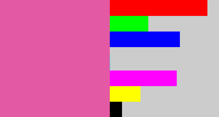 Hex color #e459a4 - pale magenta