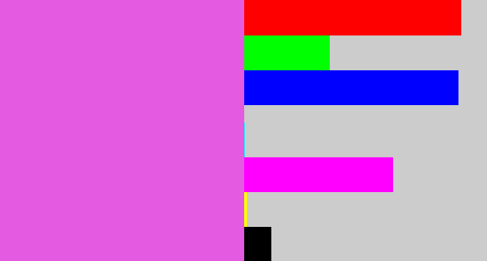 Hex color #e45ae1 - pink purple
