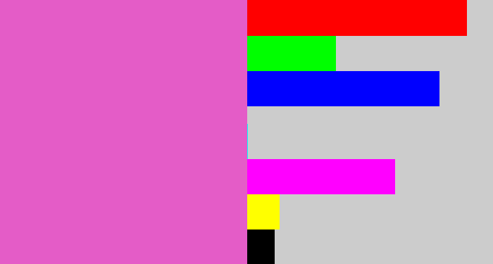Hex color #e45cc7 - purpleish pink