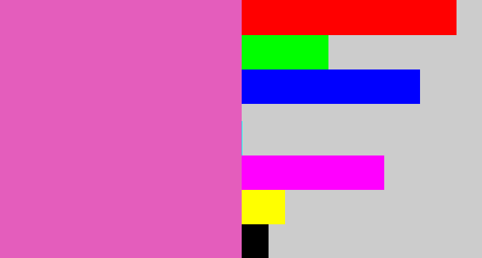 Hex color #e45dbc - purpleish pink