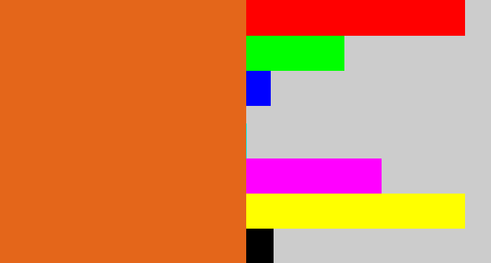 Hex color #e4661a - pumpkin