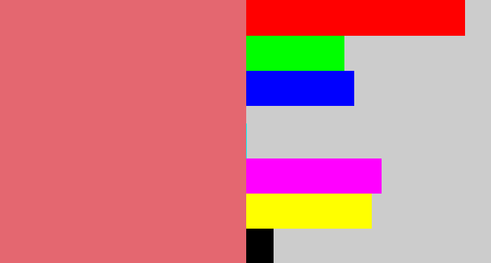 Hex color #e46770 - pinkish
