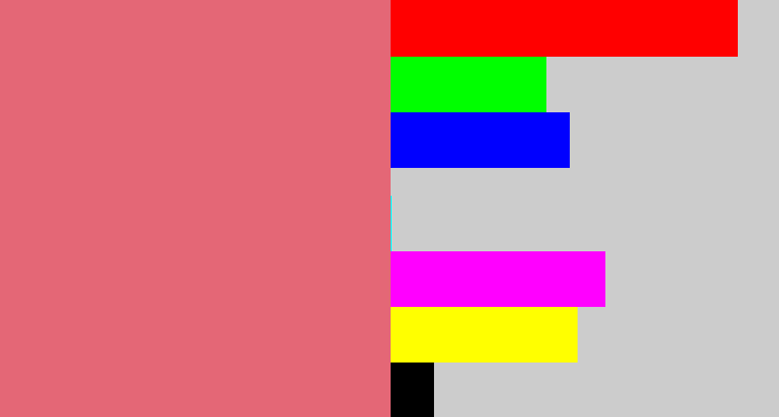 Hex color #e46776 - pinkish