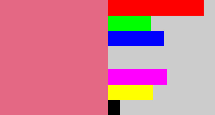 Hex color #e46784 - pinkish