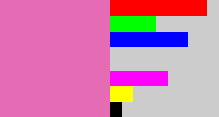 Hex color #e46bb4 - pale magenta