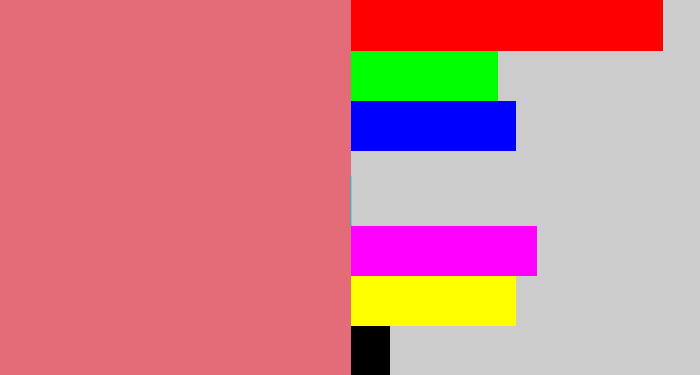 Hex color #e46c78 - pinkish