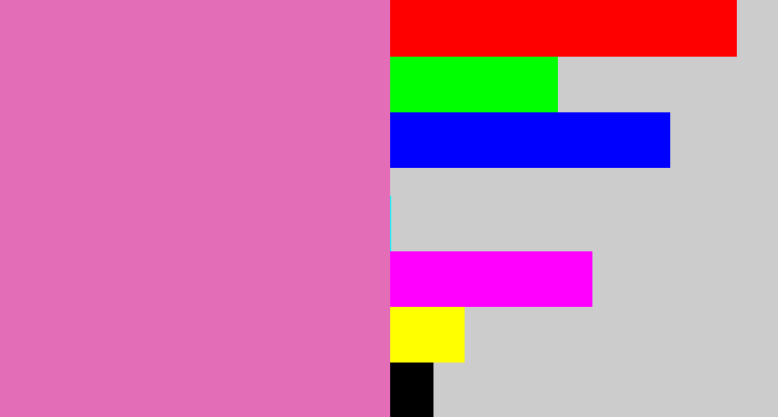 Hex color #e46db8 - pale magenta