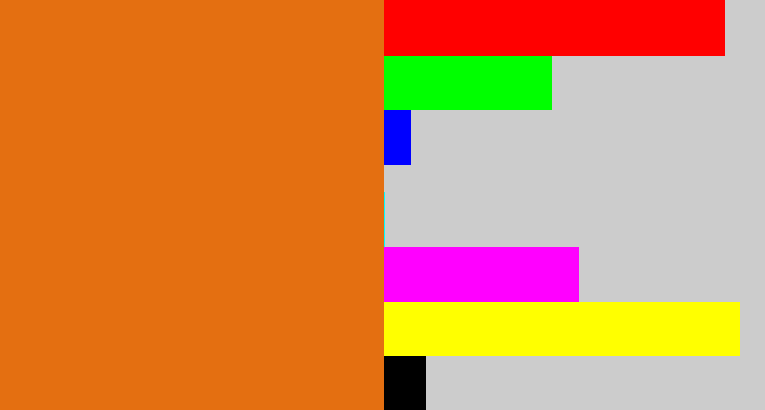 Hex color #e46f11 - pumpkin