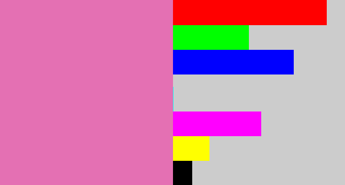 Hex color #e470b3 - pale magenta