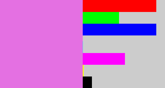 Hex color #e470e2 - purply pink