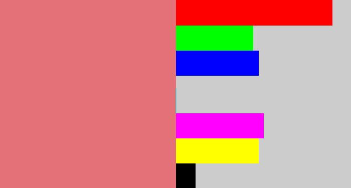 Hex color #e47178 - pinkish