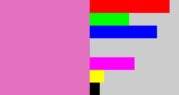 Hex color #e471c0 - pale magenta