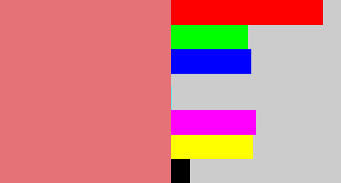 Hex color #e47277 - pinkish