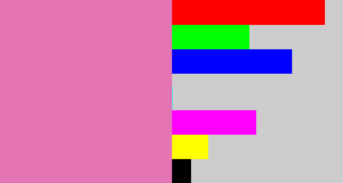Hex color #e474b3 - pale magenta
