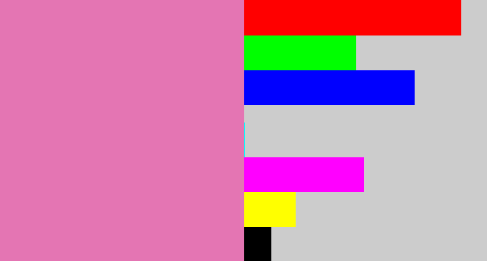 Hex color #e475b3 - pale magenta