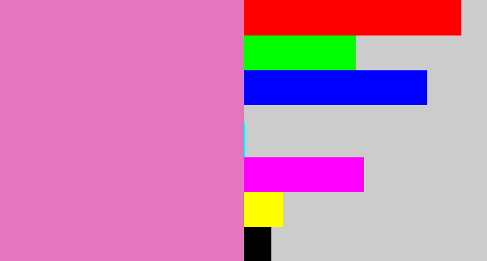 Hex color #e475bf - pale magenta