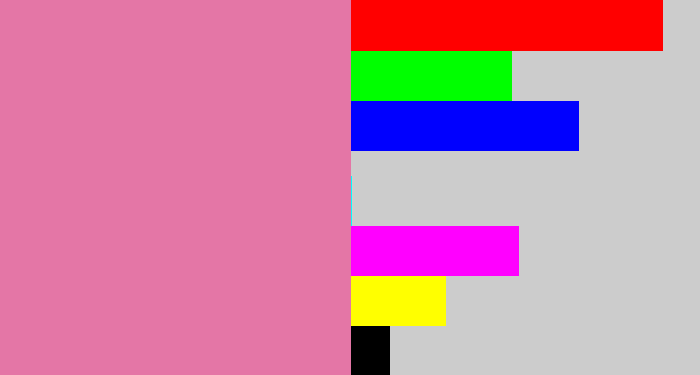 Hex color #e476a6 - pale magenta