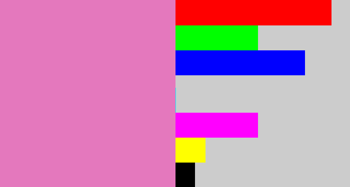 Hex color #e478bd - pale magenta