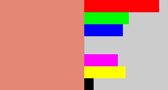 Hex color #e48875 - pinkish tan