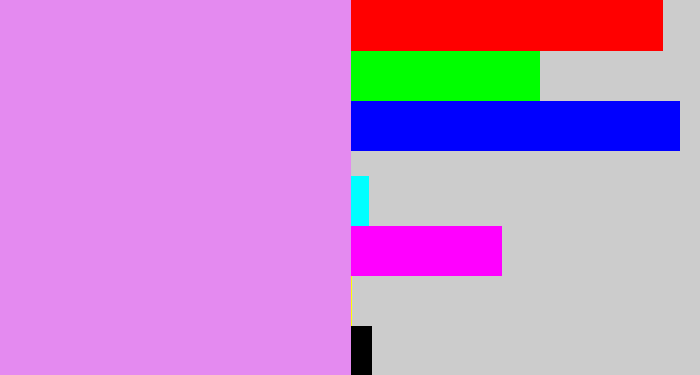 Hex color #e48af0 - purply pink