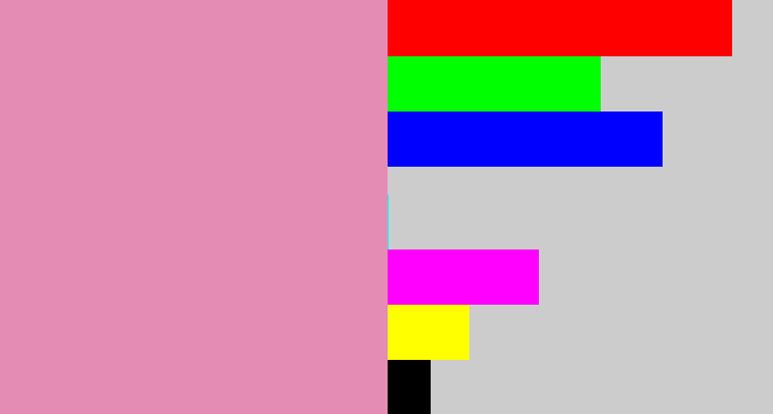 Hex color #e48cb4 - pig pink
