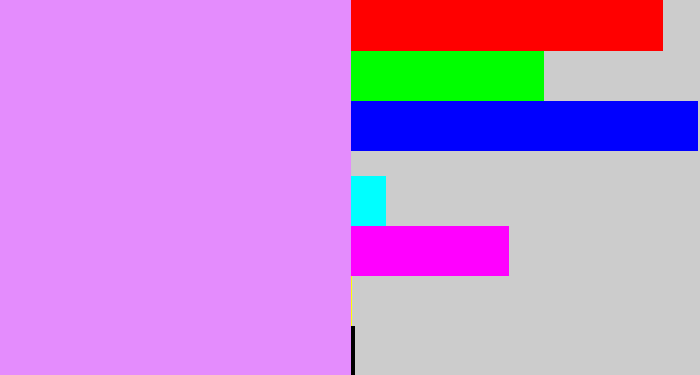 Hex color #e48cfd - baby purple