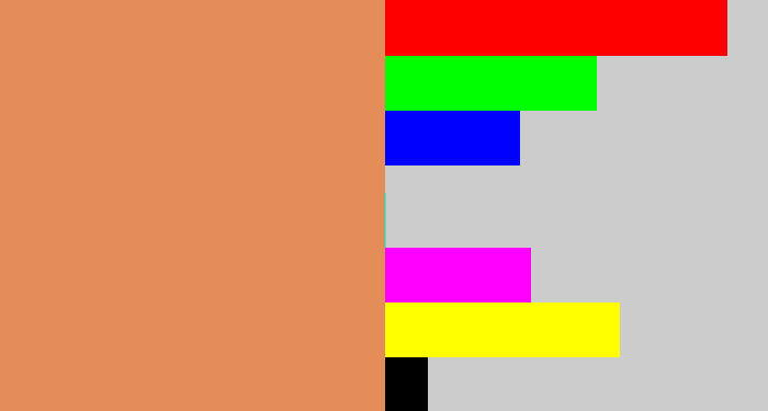 Hex color #e48d58 - dark peach
