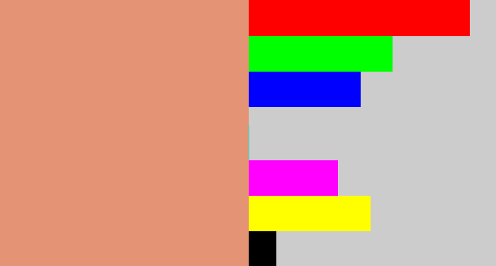 Hex color #e49374 - pinkish tan
