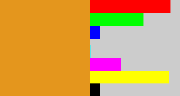 Hex color #e4961d - squash