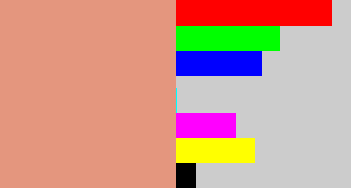 Hex color #e4967e - pinkish tan