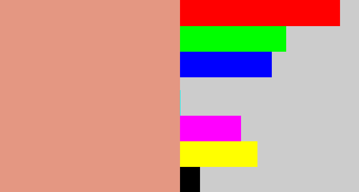 Hex color #e49782 - pinkish tan