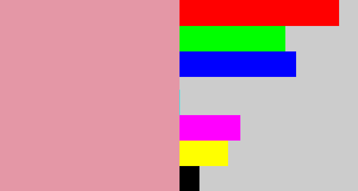 Hex color #e497a6 - pig pink