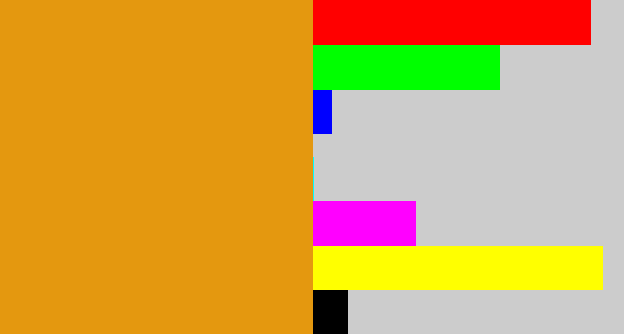 Hex color #e4980f - squash