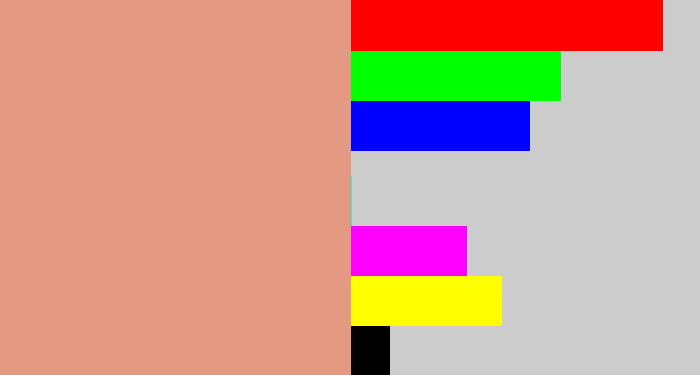 Hex color #e49982 - pinkish tan